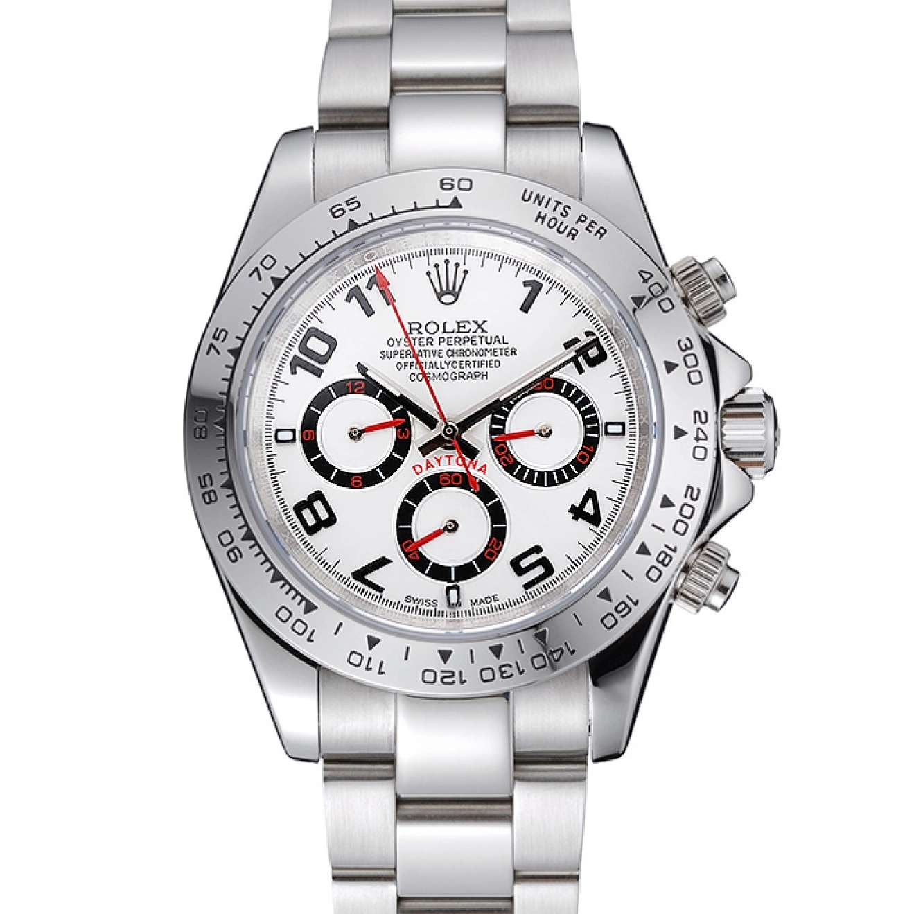 Aaa replica watch Stainless Cosmograph Bezel Rolex 1454242 Daytona White Dial Steel White 0716